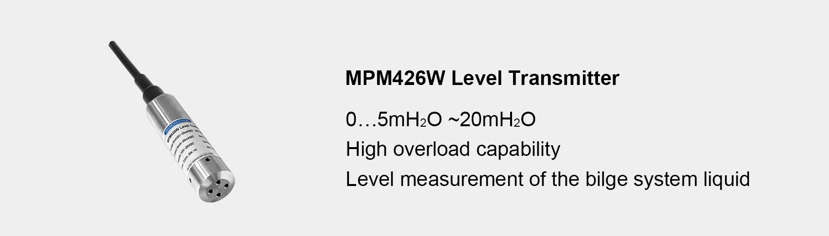 transmetteur de niveau submersible mpm489W