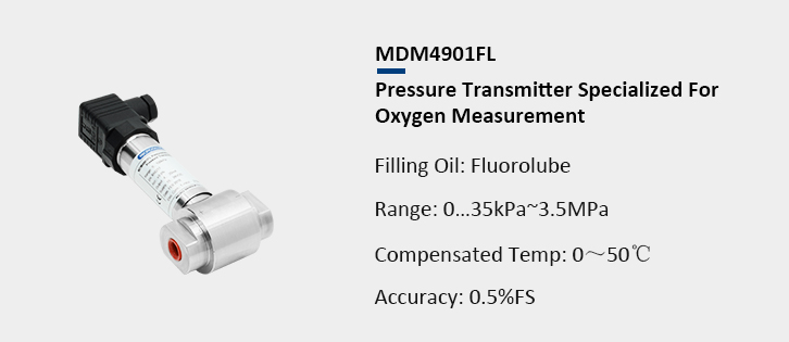 Transmetteur de pression MDM4901FL pour la mesure de l'oxygène